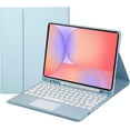 thumbnail image 1 of Funda con teclado táctil para Samsung Galaxy Tab S10 Lite/S10 FE/S9 FE 10.9 pulgadas/Tab S9 11 pulgadas, con soporte para lápices, teclado Bluetooth táctil desmontable magnéticamente, 1 of 7