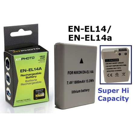 Hi Capacity EN-EL14a Battery For Nikon D3100 D3200 D3300 D3400 D5100 D5200 D5300 D5500 Df P7000 P7100