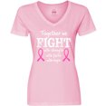 thumbnail image 3 of Inktastic Together We Fight Breast Cancer Awareness Women's V-Neck T-Shirt, 3 of 5