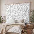 thumbnail image 3 of Grey Spring Floral Large Tapestry for Bedroom Wall Hanging Tapestry,Elegant Watercolor Summer Botanical Ceiling Backdrop Tapestries Poster Blanket Wall Decor for Teens Room Living Room 100" x 59", 3 of 8