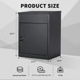 thumbnail image 6 of Pipleo Large Package Delivery Boxes, Galvanized Steel, Lockable, Anti-Theft, 17.3" x 13.8" x 22.1", 6 of 8