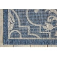 thumbnail image 5 of Nourison Garden Party Indoor/Outdoor Transitional Damask Denim 7'10" x 10'6" Area Rug, (8' x 11'), 5 of 7