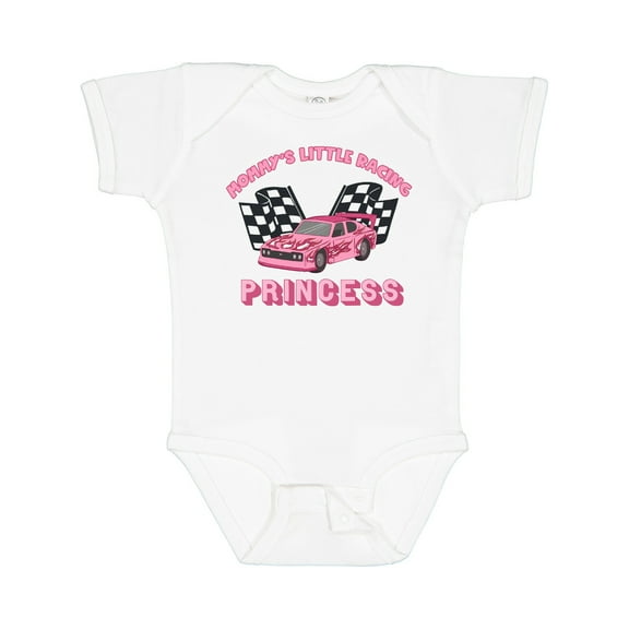 Inktastic Mommy's Racing Princess Pink Race Car Boys or Girls Baby Bodysuit