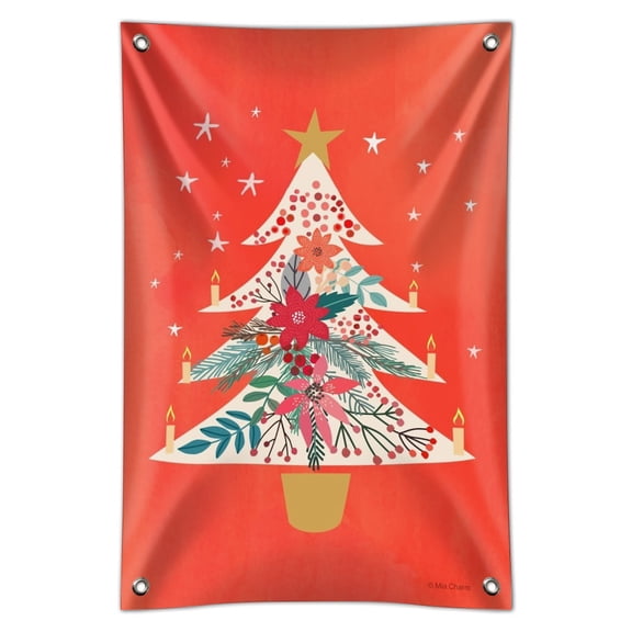 Christmas Tree with Candles Home Business Office Sign