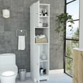 thumbnail image 3 of White cabinet - Central open storage for baskets - In limited space room - Offers practical storage, 3 of 3
