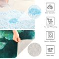 thumbnail image 6 of RMDQTR 20" × 24" U Shape Bathroom Rugs Plush Toilet Base Mat Soft Rugs Non Slip Absorbent Deep Green Butterfly Whisper, 6 of 9