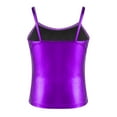 thumbnail image 2 of Hansber Girls Shiny Metallic Spaghetti Straps Vest Tank Top Dance Athletic Camisole Purple 6, 2 of 7