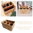 thumbnail image 4 of UPOUART Woven Utensil Holder Multi Compartment Cutlery Organizer Basket with Foldable Handle for Kitchen and Dining Storage, 4 of 7