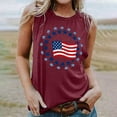 thumbnail image 4 of GERsome Womens 4th of July Tank Tops Crew Neck Sleeveless T Shirts USA Flag Stars Stripes Graphic Loose Fit Summer Tees S-2XL, 4 of 4