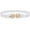 White, variant on Gold Leaf Belt - Women's Skinny Elastic Waistband with Double Knot Buckle - Stretch Belt for Jeans
