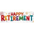 thumbnail image 4 of Colorful Design Happy Retirement Banner Decorative Party Balloons Polyester Material Celebration Banner for Retirement Party Event Celebration Indoor Use, 4 of 6