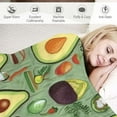 thumbnail image 3 of HENGT Avocado Blanket Flannel Throw Blanket Cartoon Fruits Cute for Daughter Son Child Teenager Snuggle Comfortable All Seasons Super Soft Bed Sofa Couch Foldable Unisex, 3 of 6