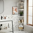 thumbnail image 5 of SUNMORY 65" Corner Shelf Stand, 5-Tier Industrial Corner Shelves, Wall Corner Bookshelf, Display Shelf Tall Shelf Plant Stand for Bedroom, Bathroom, Living Room, Corridor, 5 of 7