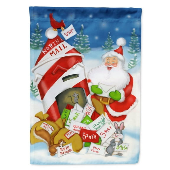 Carolines Treasures PJH3019GF Santa Claus Mail Call Flag Garden Size  Small multicolor