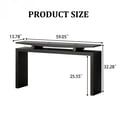 thumbnail image 3 of LKTART Farmhouse Warp Resistant MDF Console Table, Black, 3 of 6