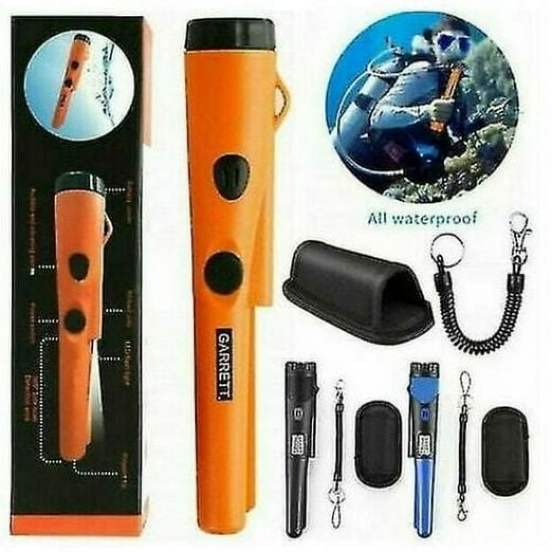 Posición del detector de metales, puntero impermeable al agua 360 grados de búsqueda en metal con estuche de cuero e indicador LED para adultos y niños