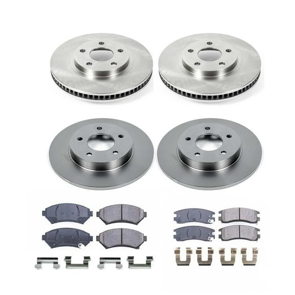 Ultimate Brakes Front and Rear Semi-Metallic Brake Pad and Rotor Kit with Hardware WM81420