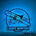thumbnail image 3 of Shinelab Trombone Musical Instrument Metal Sign, Custom Music Band Logo Name LED Wall Art, Home Decor 8833, 3 of 3
