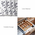 thumbnail image 6 of Placemats 1 Pack, Grey Black Botanical Woven Placemat, Linen Place Mats for Kitchen/Dining Tables, Watercolor Spring Floral Summer Leaf Washable Table Mats for Party, 6 of 8