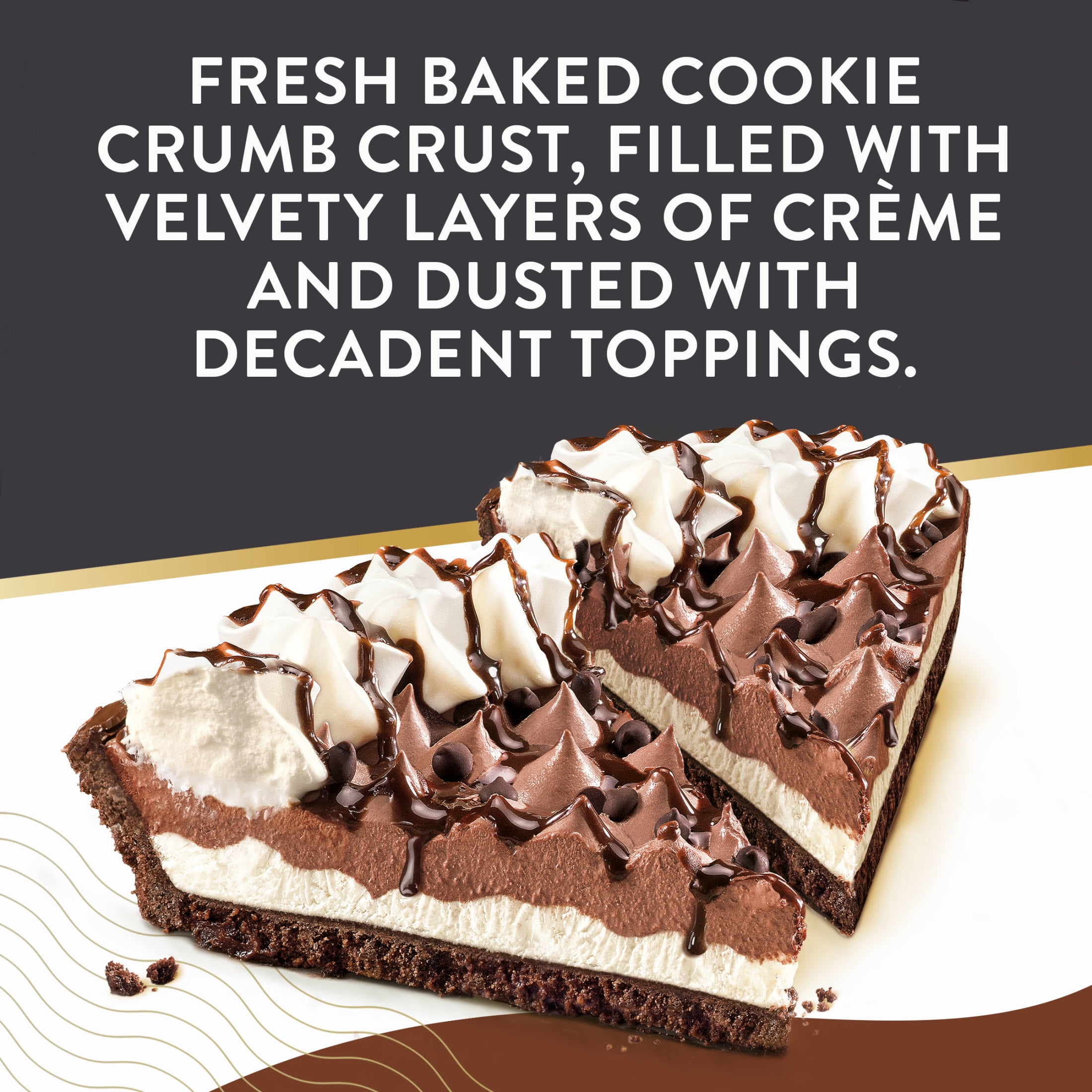 Edwards Singles Desserts Frozen Chocolate Crème Pie Slices, 5.34 oz 2 Pack