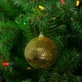 thumbnail image 2 of Gold Sequin Shatterproof Ball Christmas Ornament 3.14" (80mm), 2 of 3