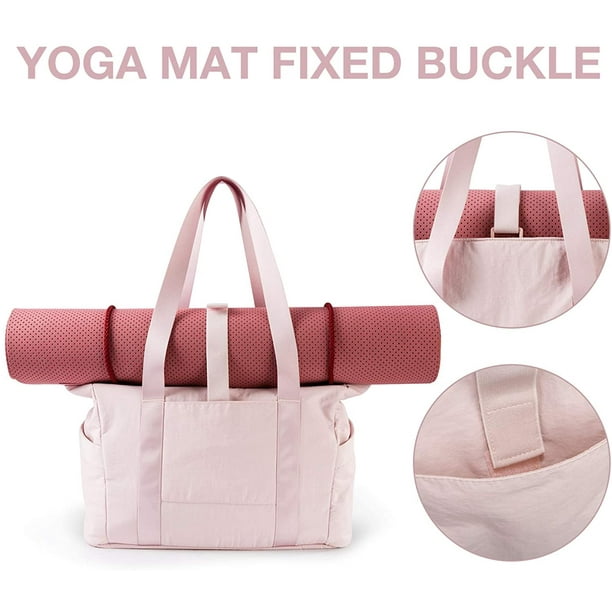 Women Tote Bag Large Shoulder Bag Top Handle Handbag With Yoga Mat Buckle  For Gym, Work, School 