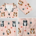 thumbnail image 6 of Top-kevin Pajama Sets for Womens Cute Dog Faces Hearts Loose Button Down Long Sleeve Shirts And Pants Set, 6 of 6