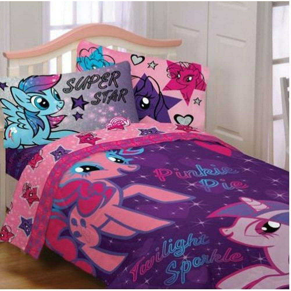 My Little Pony Twin Comforter & Sheet Set (4 Piece Bed In A Bag