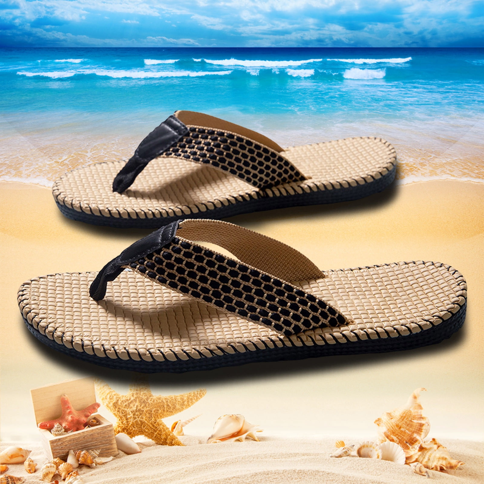 toraway Chaussons pour Hommes Intérieur Semelle Souple Hommes Été