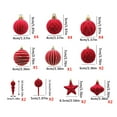 thumbnail image 5 of Velvet Christmas Ornaments Set, 24PCS Flocked Shatterproof Assorted Hanging Xmas Tree Ball Decorations, for Home Party Holiday Wedding Valentines Day Decor, 5 of 5