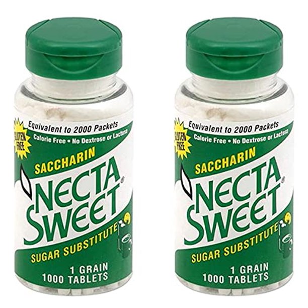 NSI SWEETENERS Necta Sweet Saccharin Tablets, 1Grain, 1000 Tablet