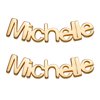 Personalized Planet Women's Sterling Silver or Gold over Sterling Personalized Planet Name Crawler Button Earring