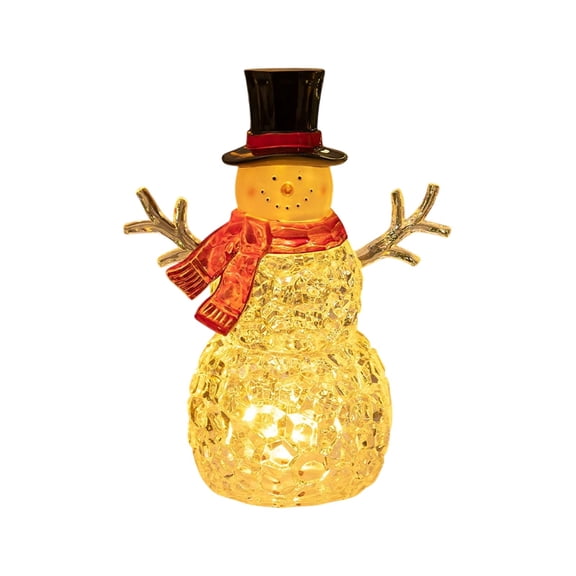 TanSiDing 1pcs Luminous Snowman Night Light - USB Powered Holiday Decor with Warm Glow, Indoor Desktop Tabletop Decoration for Christmas Party Home Office