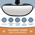 thumbnail image 3 of Rearview Baby Car Mirror Windshield Infant Front Facing, Shatterproof Child Safety Mirror, Adjustable Suction Cup (S) by COZY GREENS, 3 of 5