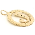 thumbnail image 2 of Precious Stars Pendentif Couronne Ronde en Or Jaune 14K avec Initiale Lettre 'J' et Chaîne de 16 Pouces, 2 of 5