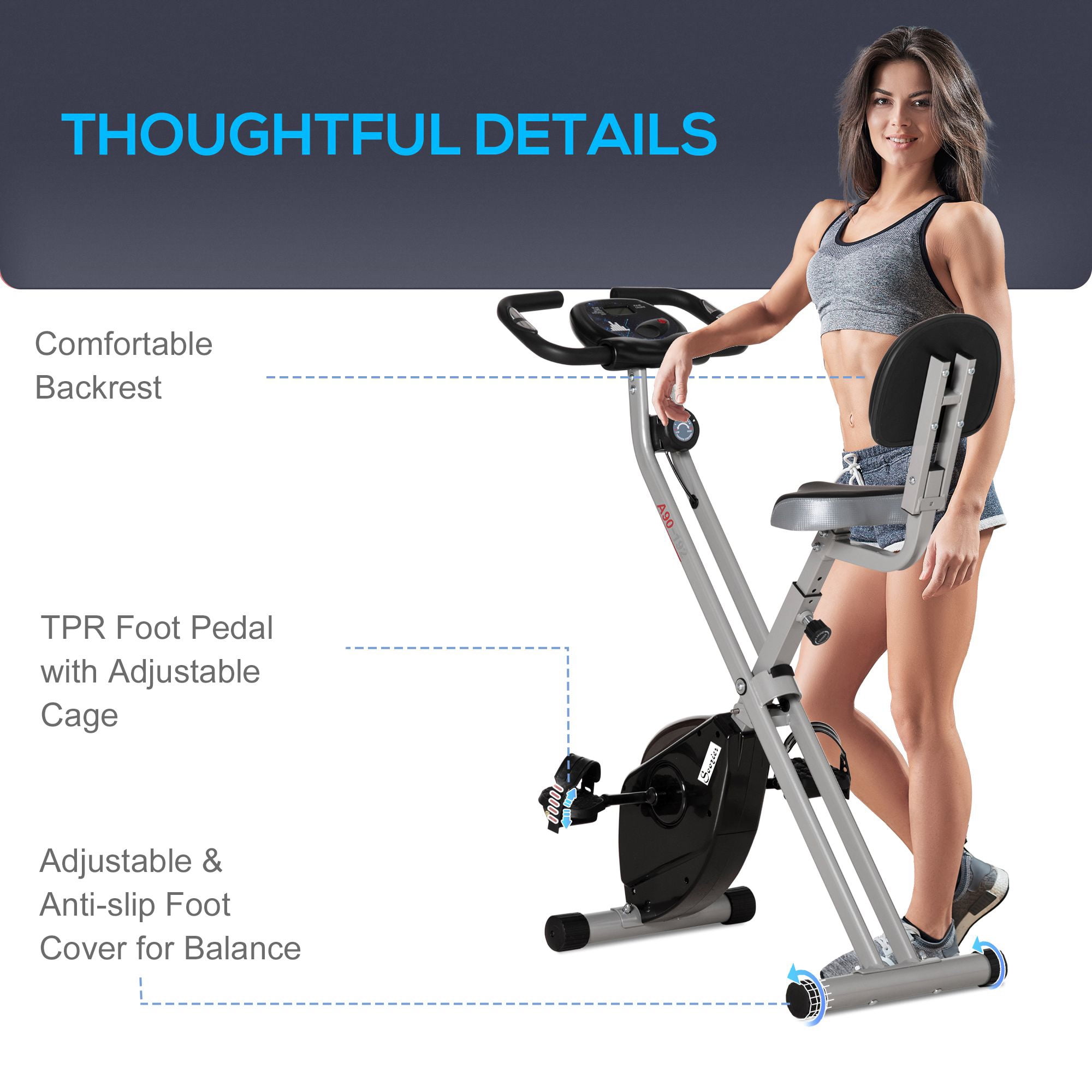 Soozier folding best sale exercise bike reviews