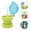 Green, variant on 2Pcs Water Bottle Straw Caps, Cute Spill Proof Water Bottle Straw Caps Replacement, Portable Juice Water Bottle Cap with Straw for Boys Girls,Easy to Use Bottle-Feeding