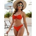 thumbnail image 2 of Women High Cut Bikini Sets String Sexy Swimsuit Two Piece Underwire Bathing Suit Brazilian Cheeky Cut Out Cute Swimwear, 2 of 16