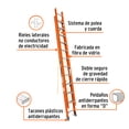 thumbnail image 2 of Escalera de extensión, tipo II, 24 peldaños, fibra de vidrio, 2 of 3