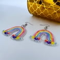 thumbnail image 6 of Gay Pride Earrings - Rainbow LGBT Earrings - Unisex Rainbow Pride Accessories (The Rainbow Cloud), 6 of 8