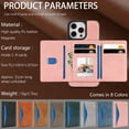 thumbnail image 4 of Case for iPhone 12 Pro Max Wallet Case with Detachable Folio Card Holder [RFID Blocking], Kickstand, Magnetic Back Case Compatible with Mag-Safe, Protective Cover for iPhone 12 Pro Max, Pink, 4 of 10