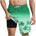 thumbnail image 2 of Men's Swim Trunks Mens Swim Trunks Men Swim Trunks Men's Swimwear Mens Swimming Trunks Mens Lined Swim Trunks Mens Swim Trunks with Liner Casual Print Shorts with Pockets Elastic Waist Beach Pants, 2 of 6