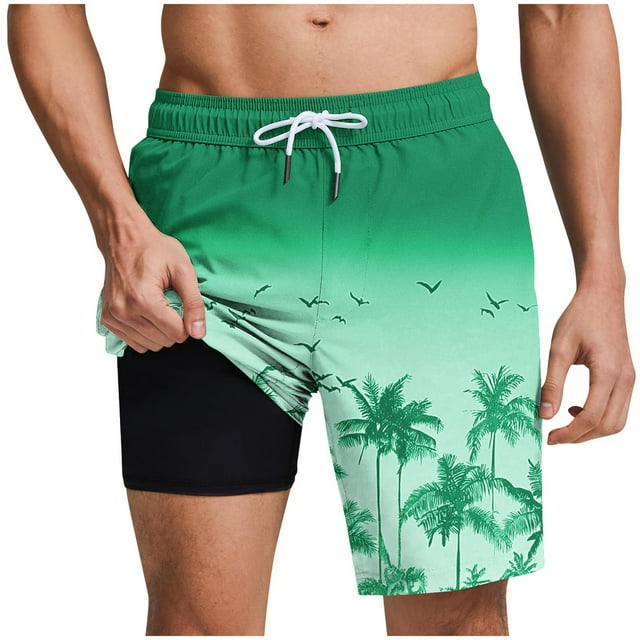 Pantalones Cortos Casuales para Hombre Imprimir con Bolsillos Pantalones de Playa de Cintura Elástica, Pantalones Cortos de Cintura Elástica para Hombre
