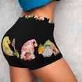 thumbnail image 4 of Logiee Hello Summer Gnome Print Women's Biker Shorts,Workout Gym Shorts,Scrunch Shorts,Tummy Control Hidden Scrunch Running Yoga Shorts-X-Large, 4 of 8