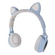 thumbnail image 2 of Auriculares lindos plegables del oído de gato de la luz LED de los graves profundos de los auriculares del juego del oído de gato con orejeras suaves, 2 of 8