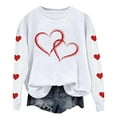 thumbnail image 6 of Avrnliq Womens White Valentine's Day Gift Hoodie for Her, Cute Oversized Sweatshirt with Romantic Heart Print, Soft Fleece Matching Couple Pullover,Size L, 6 of 8
