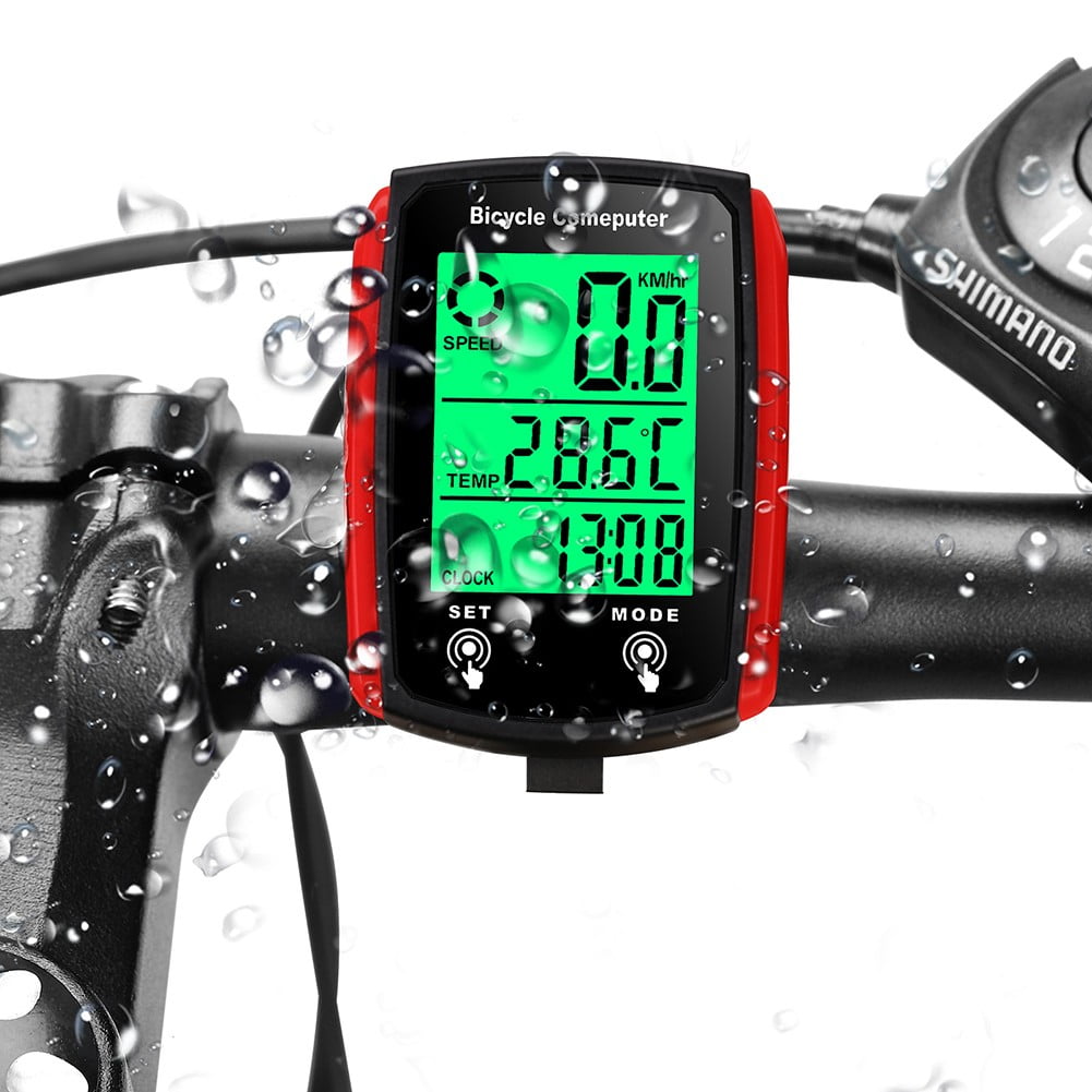 Wired LCD Bike Computer Speedo Odometer Waterproof Speedometer Cycle Bicycle 