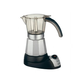 Tebru Stovetop Maker,Large Capacity Electric Moka Pot Stovetop Coffee Maker  Coffee Percolator(EU Plug),Large Capacity Moka Pot 