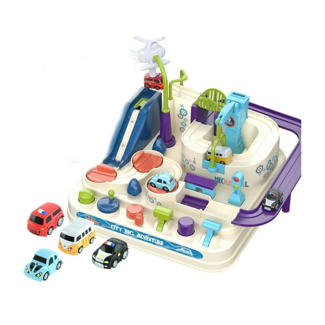 Train Toy Brain Game Kids Toys Gifts For Children With 4 Cars Big Adventure Boys Girls Racing Rail Car Model