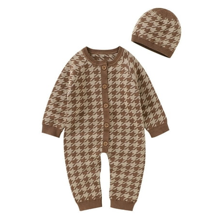 

LBECLEY Cat and Girls Sweater Boy Romper Sweater Outfits Knitted Cotton Hat Baby Set Girl Jumpsuit Boys Romper&Jumpsuit 6T Boys Zip Up Hoodie Coffee 66